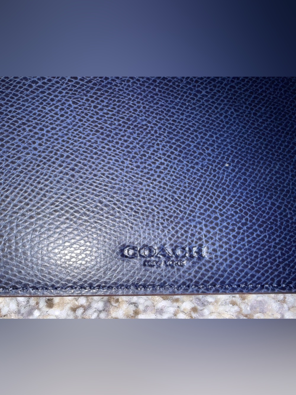 Coach slim blue leather wallet - Picture 7 of 8